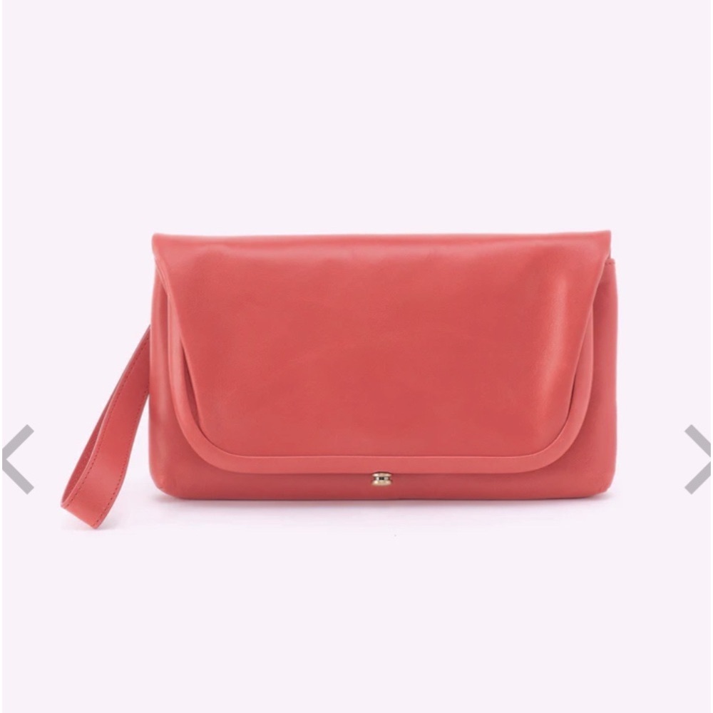 HOBO Coral Leather Wristlet Clutch